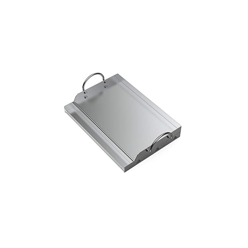 Onlyfire Stainless Steel Rectangle Griddle Plancha for Most BBQ Gas Grills and Charcoal Grills