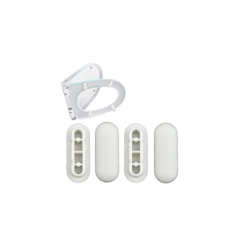 Toilet WC Seat Buffer Set Toilet Seat Bumper Noise Dampening Bumpers Gasket Toilet Seat Buffer Set Universal Toilet Bumper Replacement Cushionin