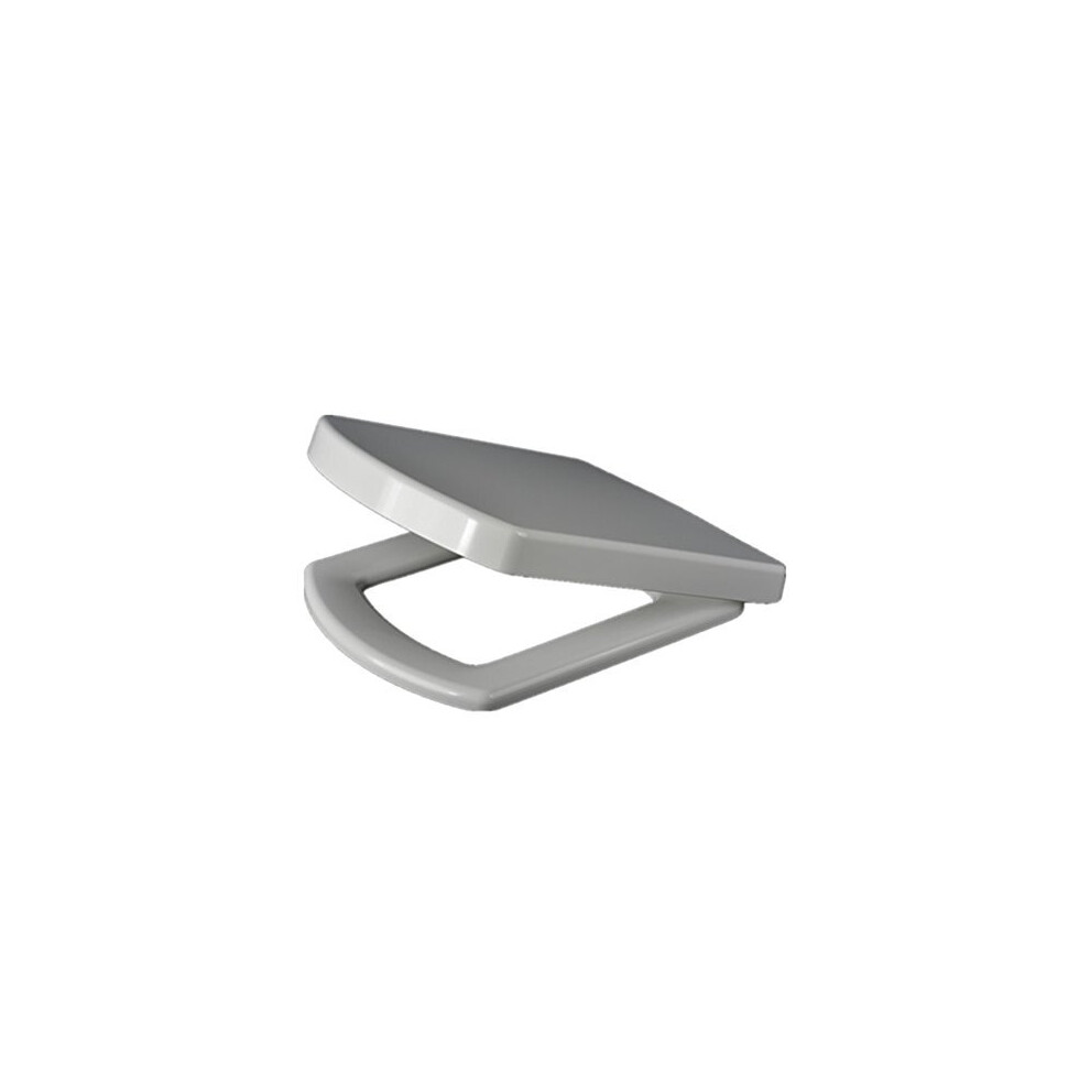Home Standard White Luxury Square Quick Release Soft Close Toilet Seat | Squared Edges | Top Fix & Easy Clean