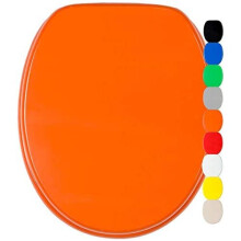 High-Quality Toilet Seat | Wide choice of toilet seats | Stable Hinges | Easy to mount | (Orange)