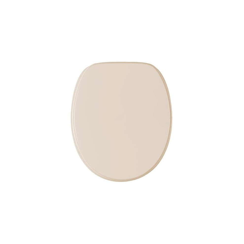 Soft Close Toilet Seat | Stable Hinges | Easy to Mount | Beige