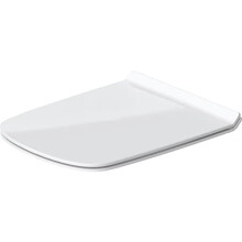 Duravit 0060510000 DuraStyle Toilet Seat Soft Close Hinges Stainless Steel Length, White