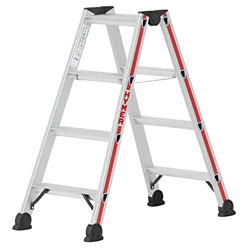 Hymer 402408 Step Ladder SC 40 4 x 2 Steps Aluminium