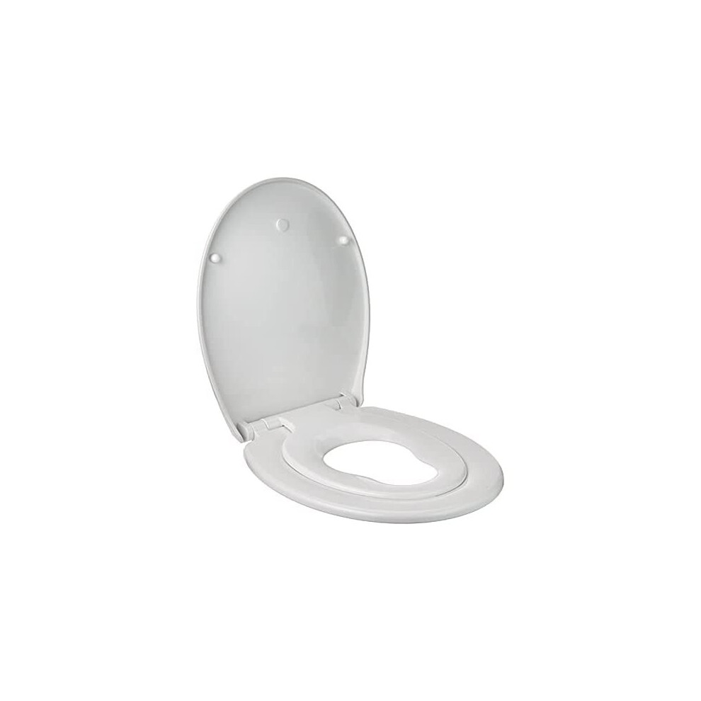 Children Family Toilet Seat, Slow-Close Mechanism, Removable for Cleaning - Soft Close