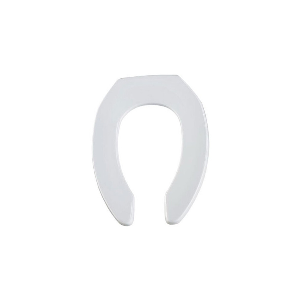 Bemis 000 M1955C-000 1955CT Commercial Heavy Duty Open Front Toilet Seat Will Never Loosen & Reduce Call-Backs, Elongated, Plastic, White