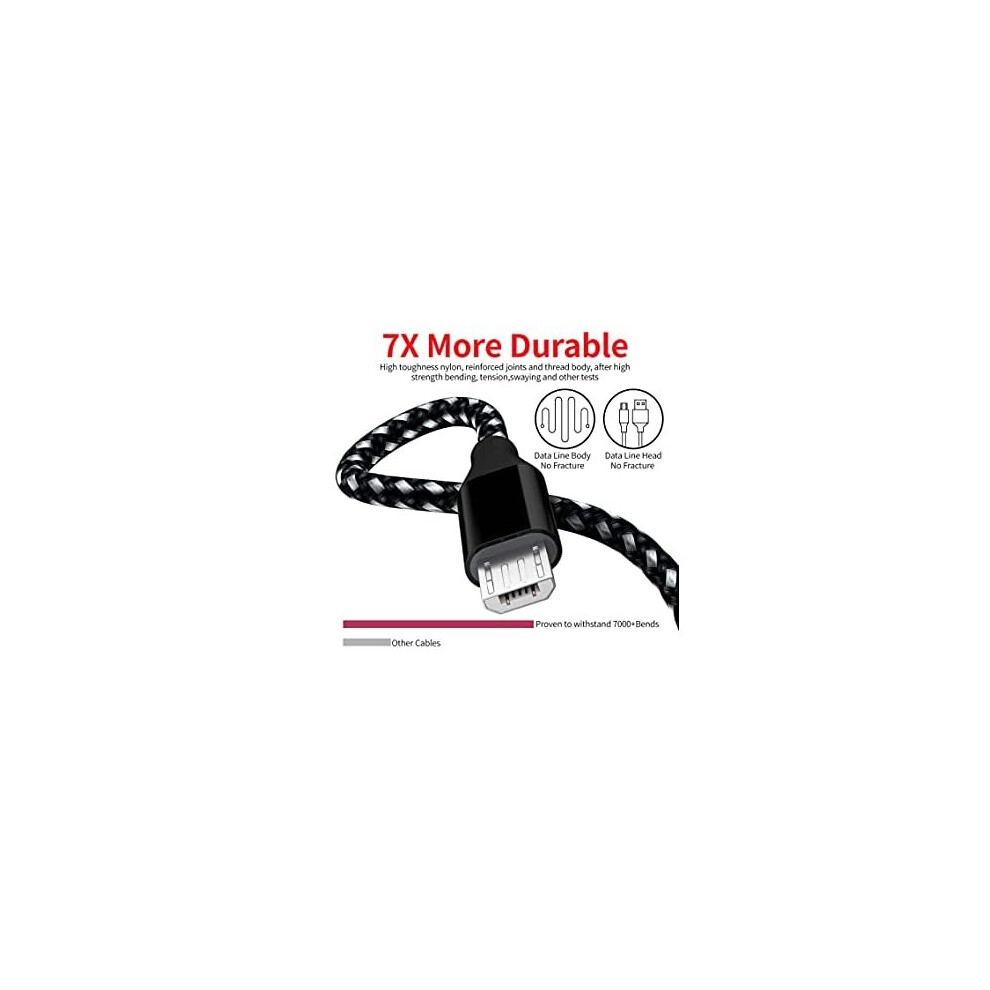 Extra Long 5 Foot USB Charging Cable For PS4 Controller | PlayStation 4 Charger Cord (Black Or White)