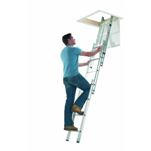 Abru Arrow 3 Section Aluminium Loft Ladder 1