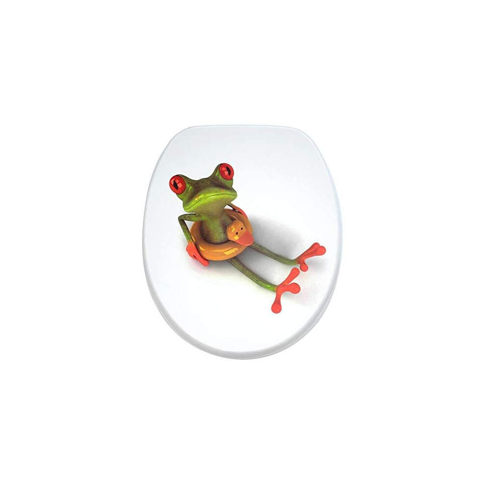 Soft Close Toilet Seat | Stable Hinges | Easy To Mount | High-Quality Surface | Froggy 784672685009