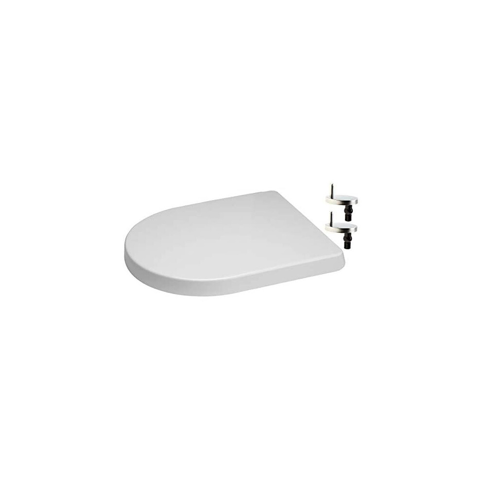 Aan D-Shape Toilet Seat With Mute Or Slow-Close Toilet Seat Cover Quick-Release For Easy Cleaning Plastic Material Durable Seat Easy Top Or Bli 5057360123646