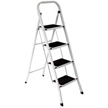 HIGHLANDS Superior 4 Step Ladder Non Slip Tread Safety Kitchen HEAVY DUTY