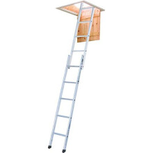 Youngman 302340 Spacemaker 2-Section Loft Ladder, Silver, 167 x 32 x 11 cm, Set of 3 Pieces