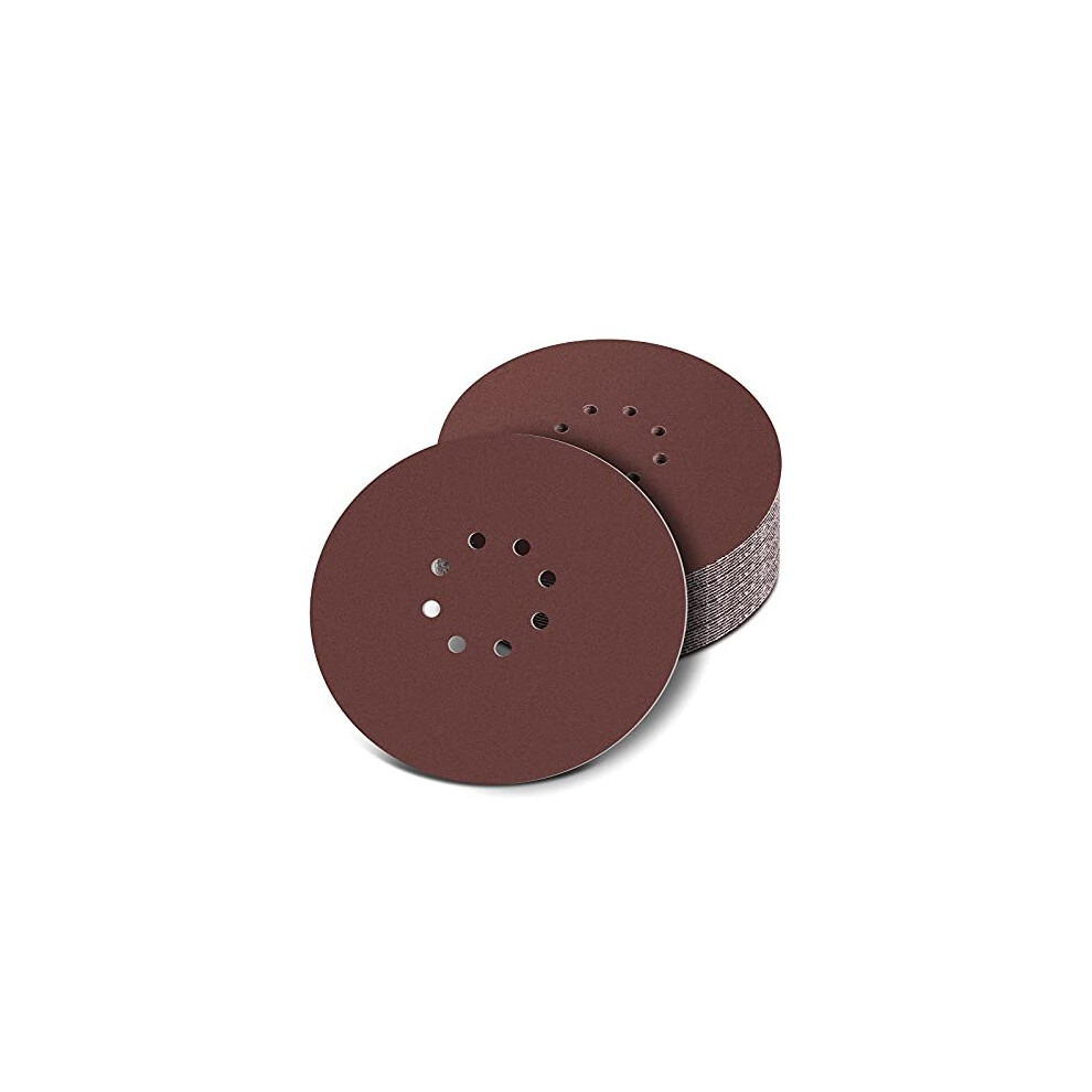 225Mm Sanding Disc 120/240 Grit, 30Pcs Hook And Loop Sandpaper 8 Holes Sander Pads For Drywall Long Neck Sander 194852239289