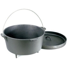 Dutch Oven Cooking Pot Cast Iron Outdoor Camping Camp Fire