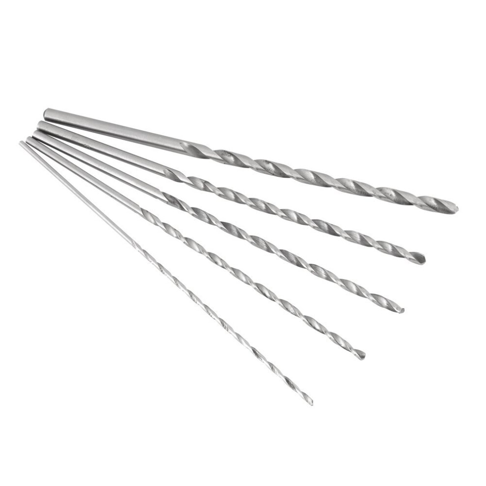 Extra Long High-speed Steel HSS Twist Drill Bit High hardness Spiral Drill Bit with Straight Shank Set for aluminum Wood Plastic 2-5mm