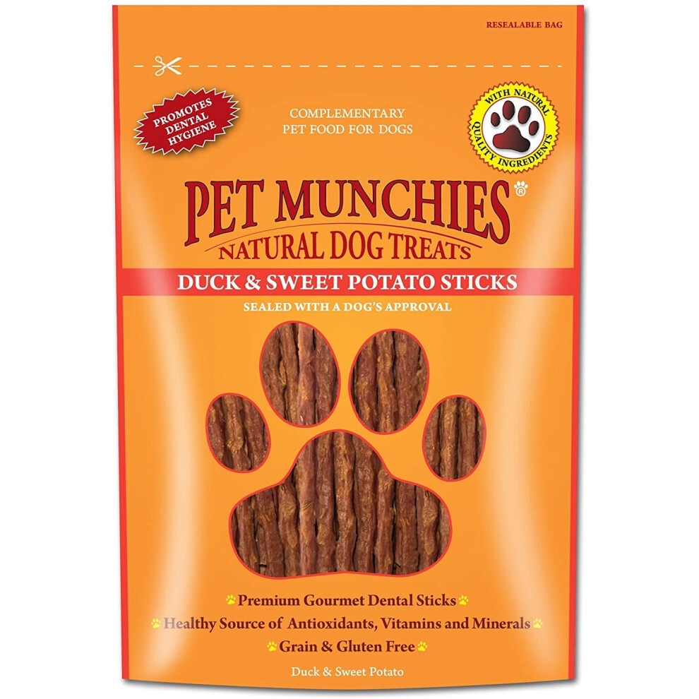 Pet Munchies Duck & Sweet Potato Dental Sticks 8x90gm