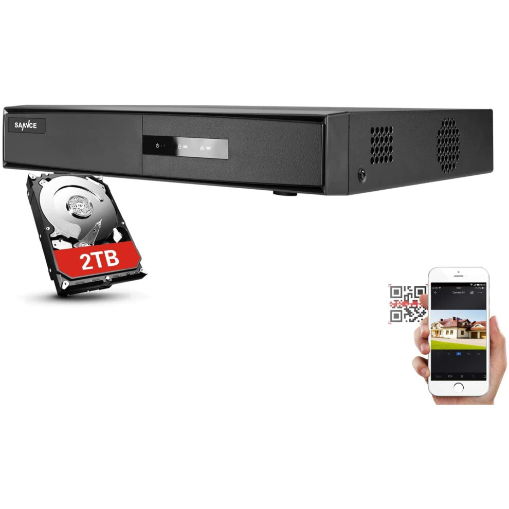 Sannce 16+1Ch 1080N Cctv 5-In-1 Dvr Recorder, 2Tb Hdd For Security Camera System (Better Than 960H/720P, Usb/Hdmi Port, Email Alert, App Push) 702534880805
