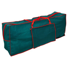 (Large) 2 Sizes Christmas Tree Zip Storage Bag Side Pocket
