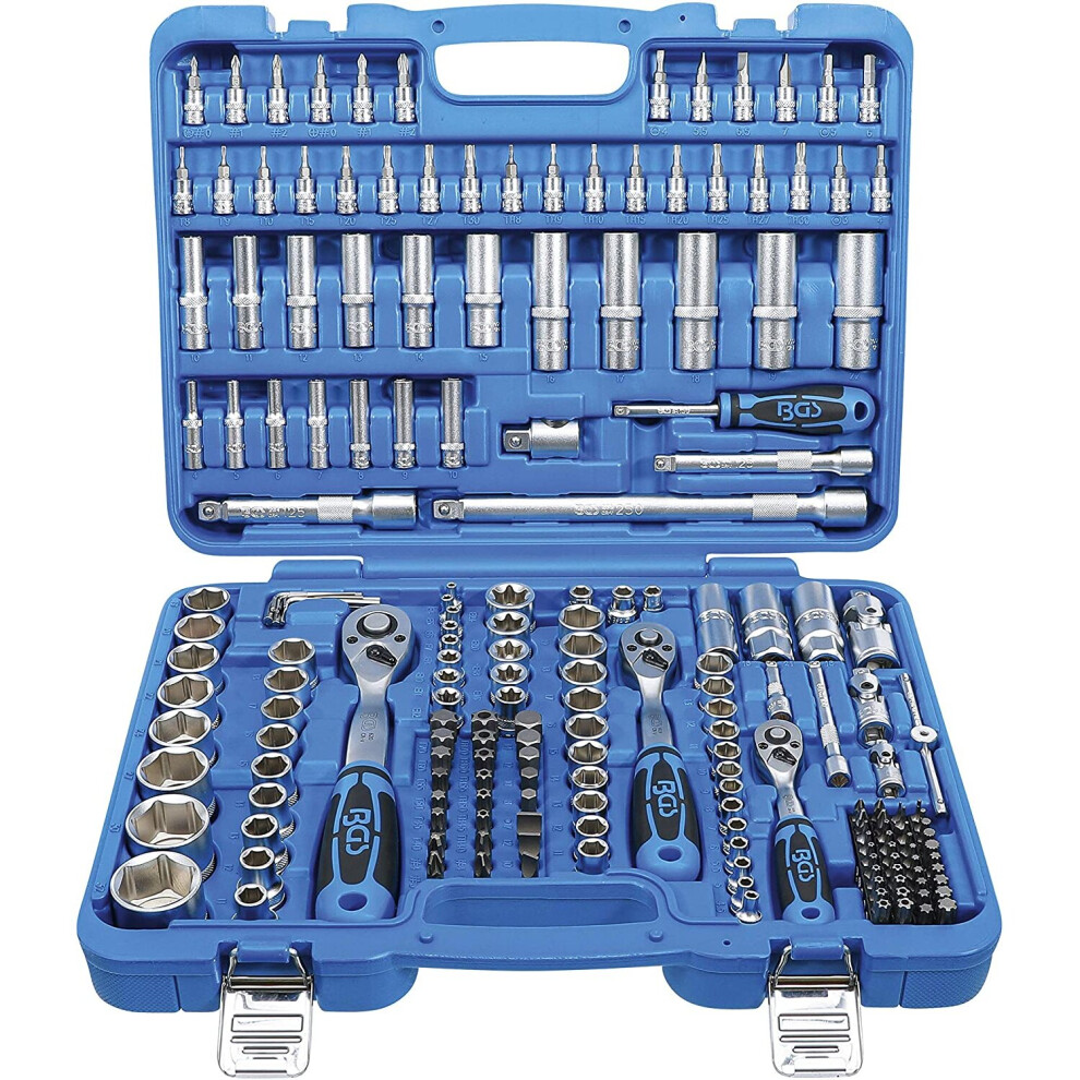 Bgs 2243 | Socket Set Hexagon | 6.3 Mm (1/4") / 10 Mm (3/8") / 12.5 Mm (1/2") Drive | 192 Pcs. 4026947022437