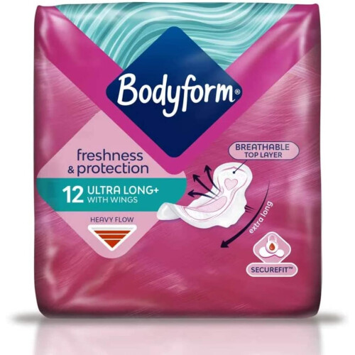 Bodyform Ultra Super Wing 12 per pack Case of 4