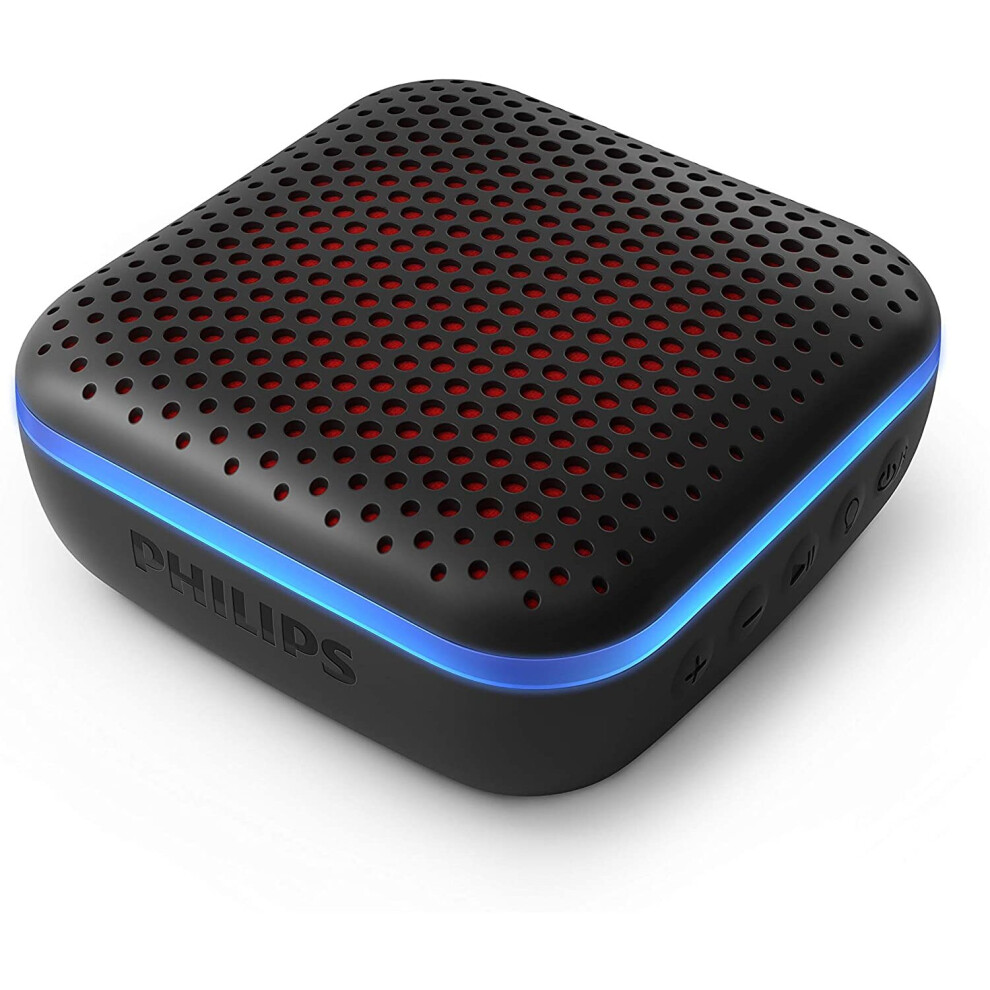 Philips Schwarz Tas2505b/00 Tragbarer Bluetooth-Lautsprecher Mit Led-Beleuchtung, Wasserabweisend, - Bild 3