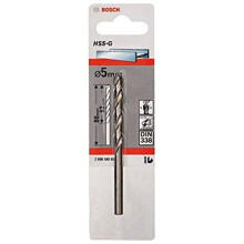 Bosch 2608585922 Din338 HSS-G Metal Drill Bit, 5.0mm x 52mm x 86mm, Silver