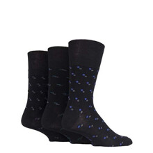 Heren 3 paar Bamboe sokken met patroon Gentle Grip