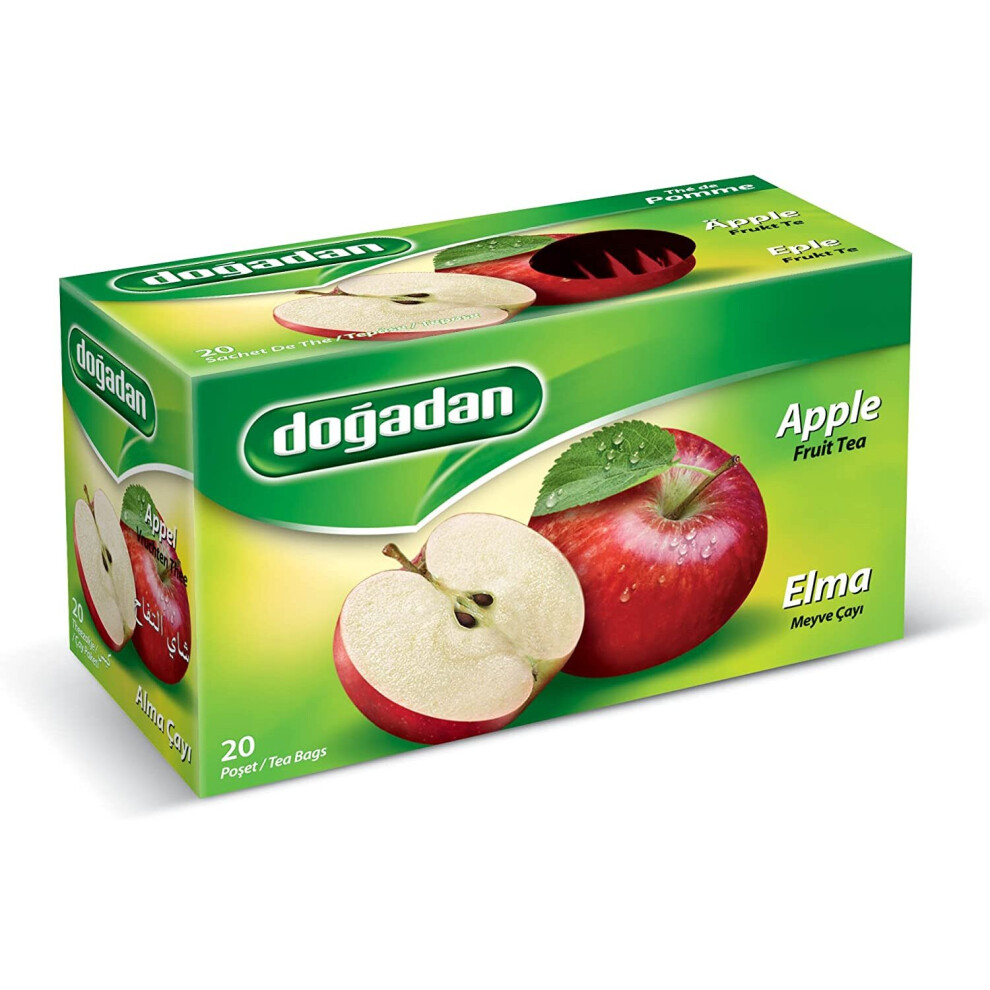 Dogadan Premium Turkish Apple Tea (Elma Cayi) 20 Tea Bags (Pack of 3)