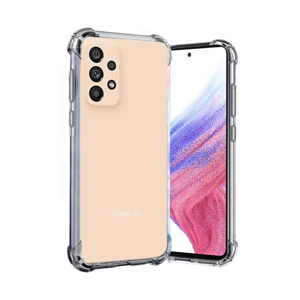 (Clear) Case For Samsung Galaxy A53 5G Silicone Gel Phone Cover