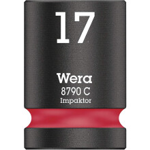 Wera 05004574001 8790 C Impaktor Impact Socket, Red, 17.0 mm