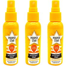 Pooper Star Toilet Air Freshener 60ml x 3units | Citrus Splash Fragrance Toilet Bowl Spray