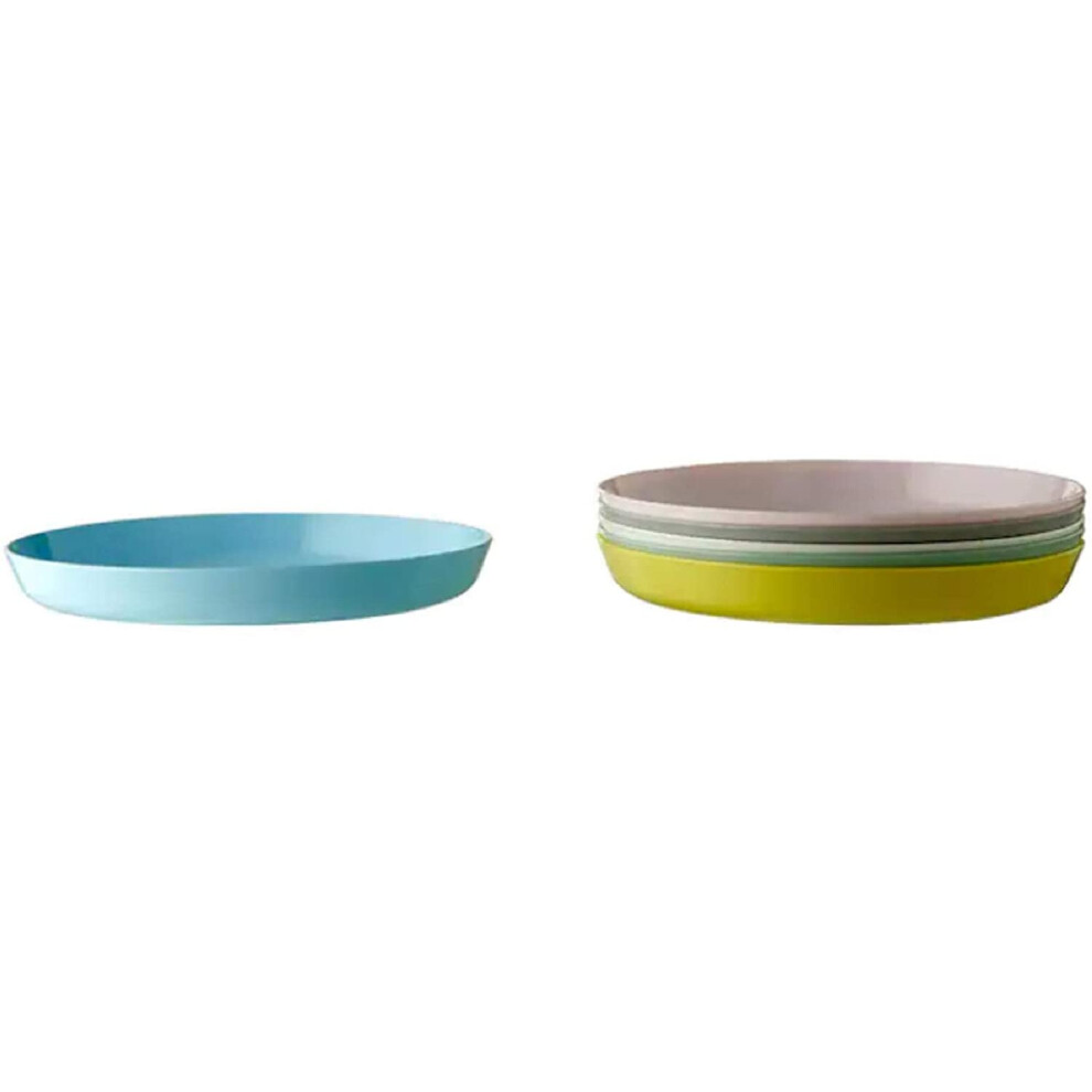 IKEA 804.613.80 Kalas Plastic Plate 6 Pack 19 x 2 centimetres Pastel Multi Coloured