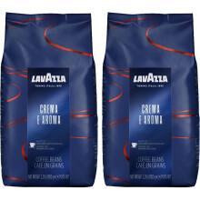 Lavazza Espresso Crema E Aroma Coffee Beans - 2 x 1kg Pack