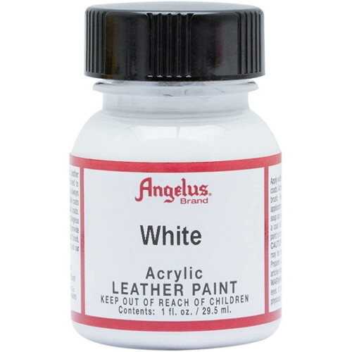 Angelus Brand Acrylic Leather Paint - White - 1oz
