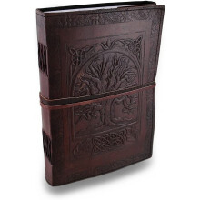 Handmade Large 10" Embossed Leather Journal Celtic Tree of Life Blank Personal Diary Notebook refillable Gift