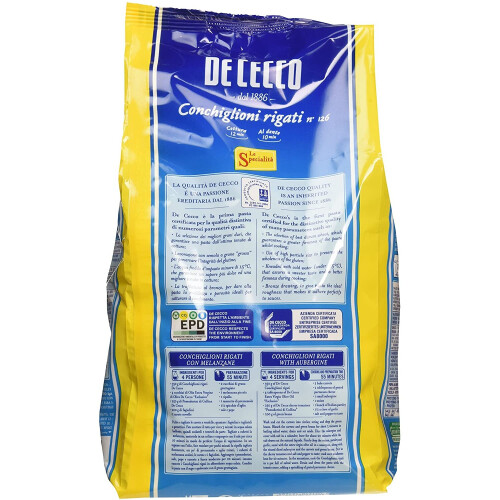 Makaron duże muszle De Cecco 500g 2