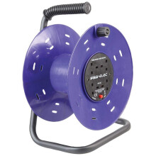 Pro Elec PEL00901 4-Gang Plastic E MPty Cable Reel Dru m, 50 m
