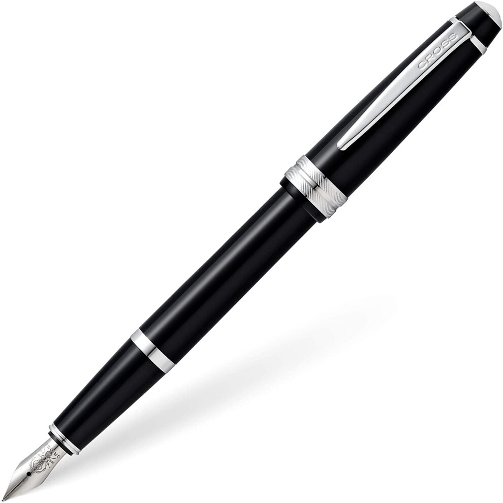 Cross Bailey Light Polished Black Resin Fountain Pen Incl. Premium Gift Box - Medium Nib