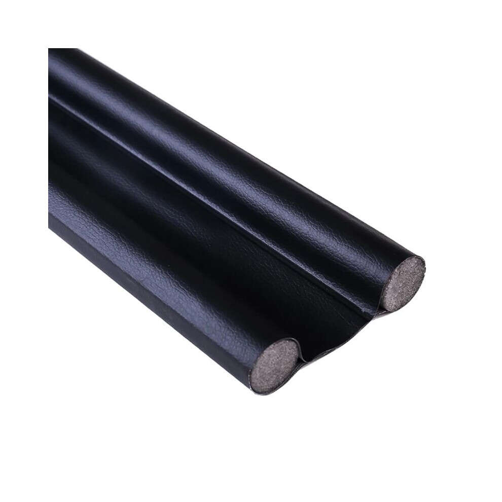 (Black) Under Door Bottom Seal Windproof Strip Draught Excluder Stopper Guard Blocker