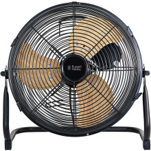 Russell Hobbs RHGF1221WDB 12 Inch High Velocity Floor Fan, Wood & Black, 3 Speeds, Tilt Function, Portable