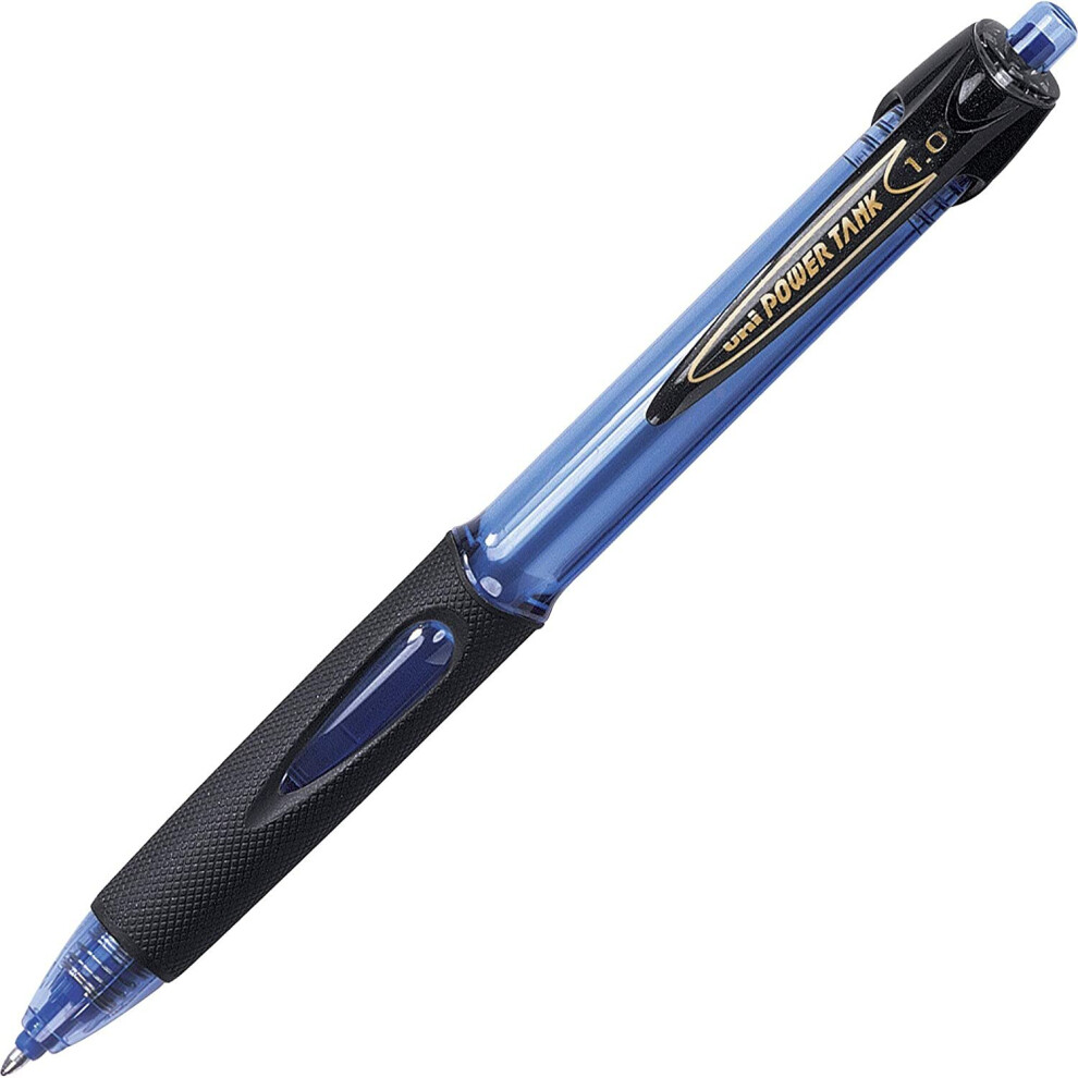 uni-ball PowerTank RT Ballpoint Pens, Bold Point (1.0mm), Blue, 12 Count