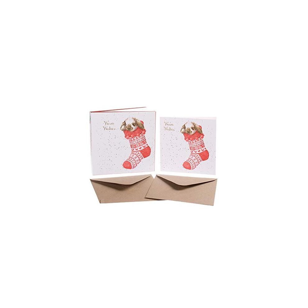 Wrendale Designs Luxury Christmas Card Box Set" Christmas Stocking" Design (XB028)