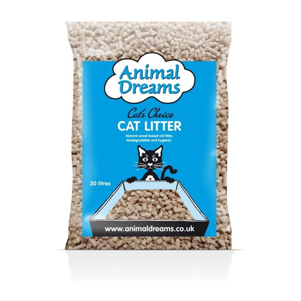 Animal Dreams Cat's Choice Natural Wood Cat Litter - 30ltr