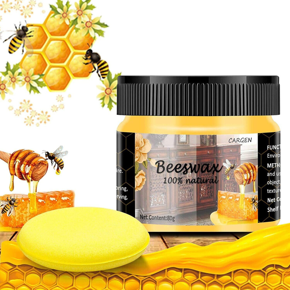 Beeswax Furniture Polish, Wood Seasoning Beeswax for Furniture CARGEN Wood Furniture Cleaner and Polish for Floor Tables Chairs Cabinets for Home