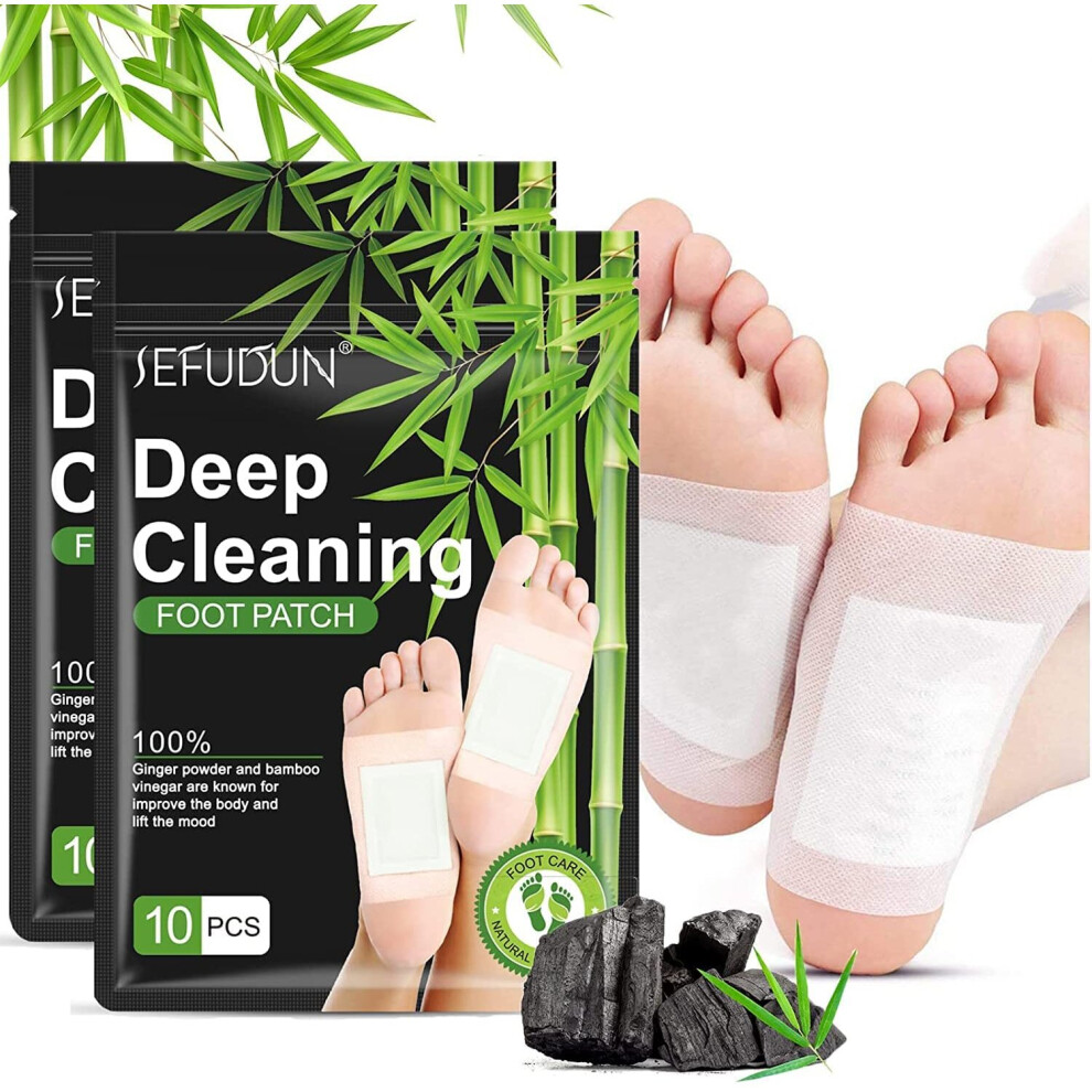 Detox Foot Patches for Stress Relief, 20PCS Natural Detox Foot Pads to Remove Body Toxins Deep Cleaning Foot Pads with Vinegar...