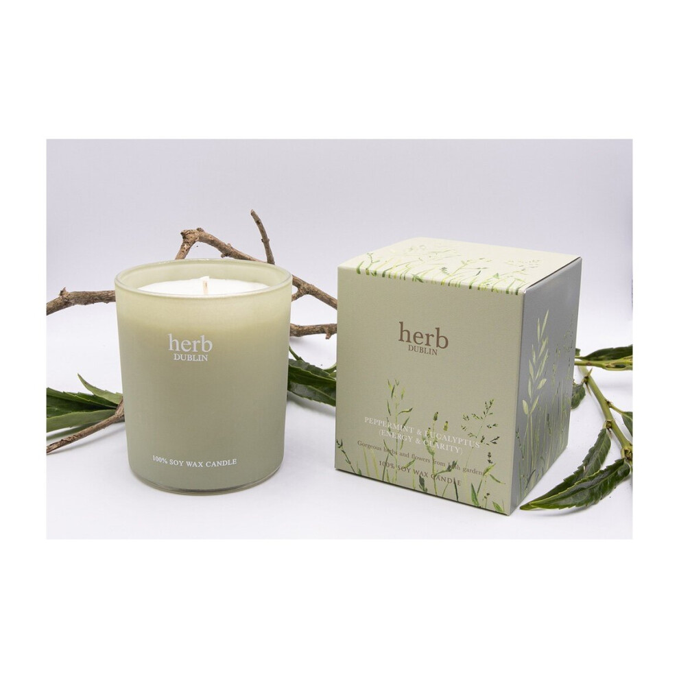 Herb Dublin Scented Candle Tumbler - Peppermint, Eucalyptus & Lime