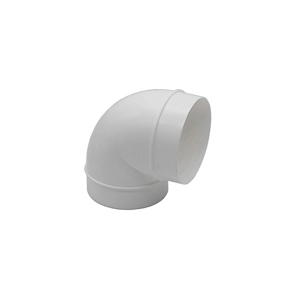 Kair 90 Degree Elbow Bend 100Mm - 4 Inch Round Plastic Ducting Joint To Connect Round Duct Pipe Or Flexible Hose 5060272541187