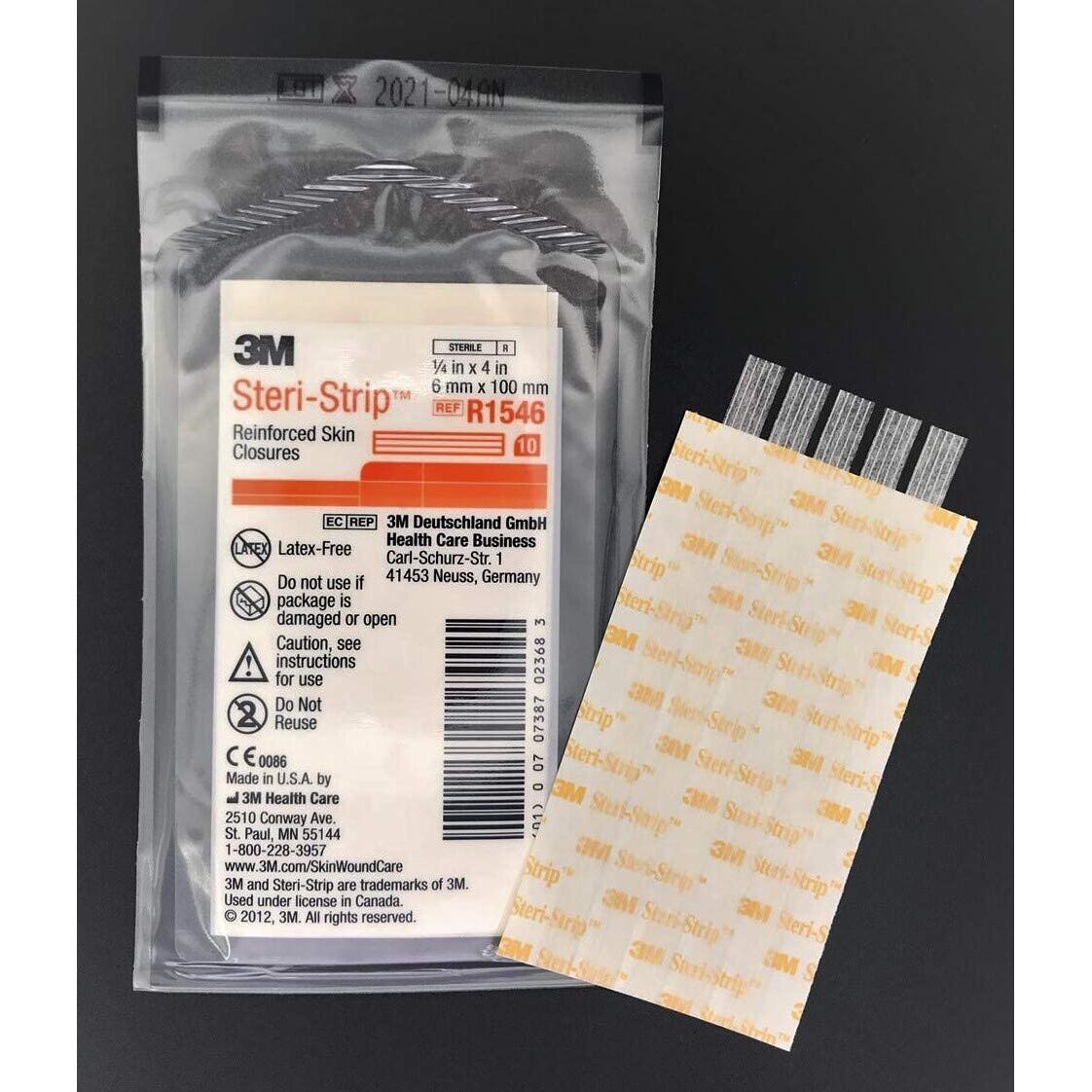 3m Steri Strip 6mm x 100mm - Reinforced Adhesive Skin Closures 5 Packs ...