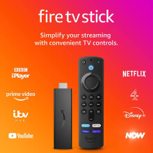 Fire TV Stick with Alexa Voice Remote (Includes TV Controls) - 50% faster, Full HD streaming, Dolby Atmos, thousands of apps