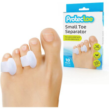 Protectoe Single Gel Small Toe Separator for Overlapping Toes, Toe Spacer - Box of 10 Gel Separators