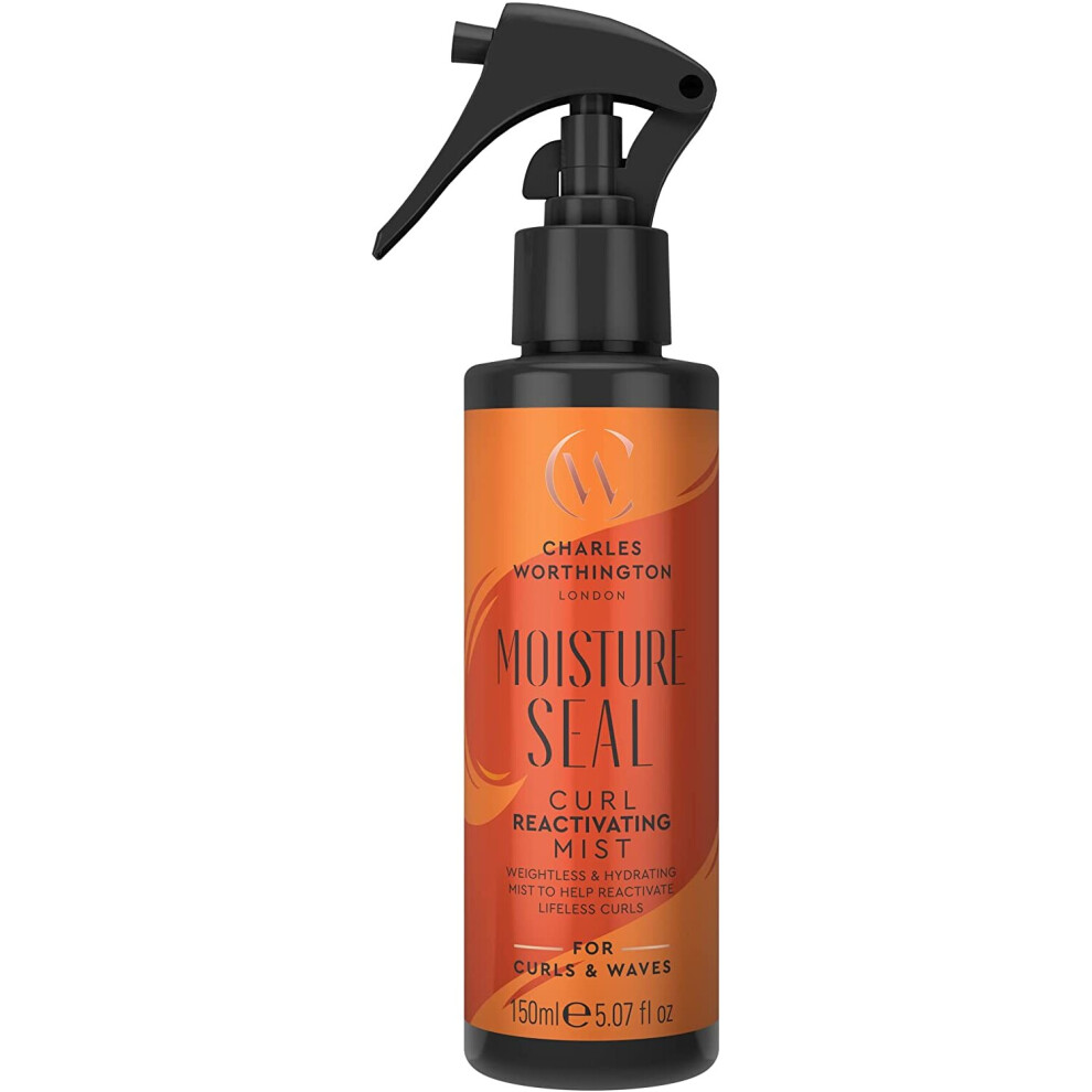 Charles Worthington Moisture Seal Curl Reactivating Mist 150ml, Curl Activator for Curly Hair, Curls, Curl Hold Spray, Hair...